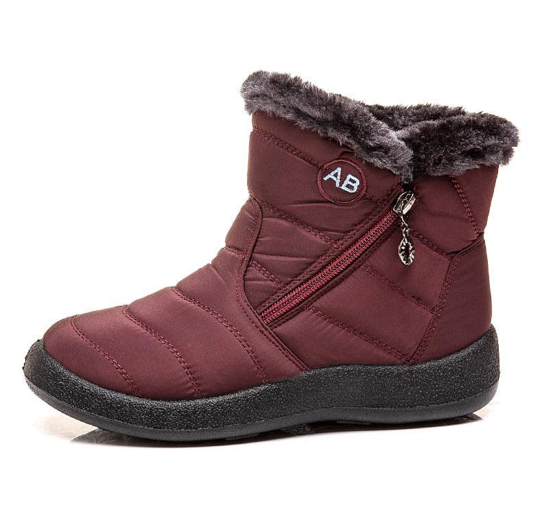 Fashion Womens Waterproof Boots Snow Boots For Winter Casual Lightweight Ankle Warm Winter Boots Fur Lined Warm Ankle Boots Slip On Waterproof Outdoor Booties Comfortable Shoes For Women