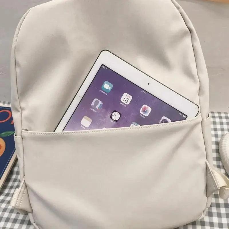 Fashionable Backpack And School Bag For Teenager Girls Stylish Anti Theft Laptop Shoulder Bags Solid Color Travel Backpack