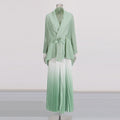 Fashionable casual style set cape shawl style lace up top+pleated skirt