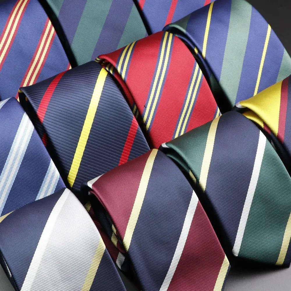 Fashionable Men Office Elegant Necktie Daily Wear Wedding Necktie Party Men Striped Formal Design Neckties Classic Plaid Necktie Stripe Ties Pattern Business Formal Tie