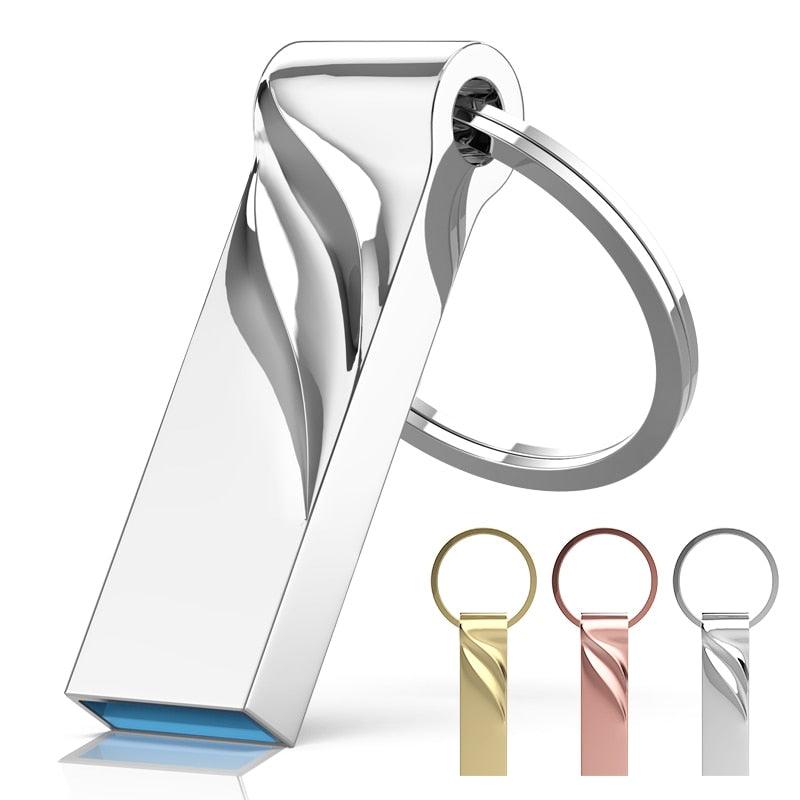 Fast Pen Drive 128GB Flash USB Flash Drive Metal Waterproof USB Drive Memory 8GB Metal Pen Drive 16GB 32GB Key USB Flash Drives 64GB Stick Pen