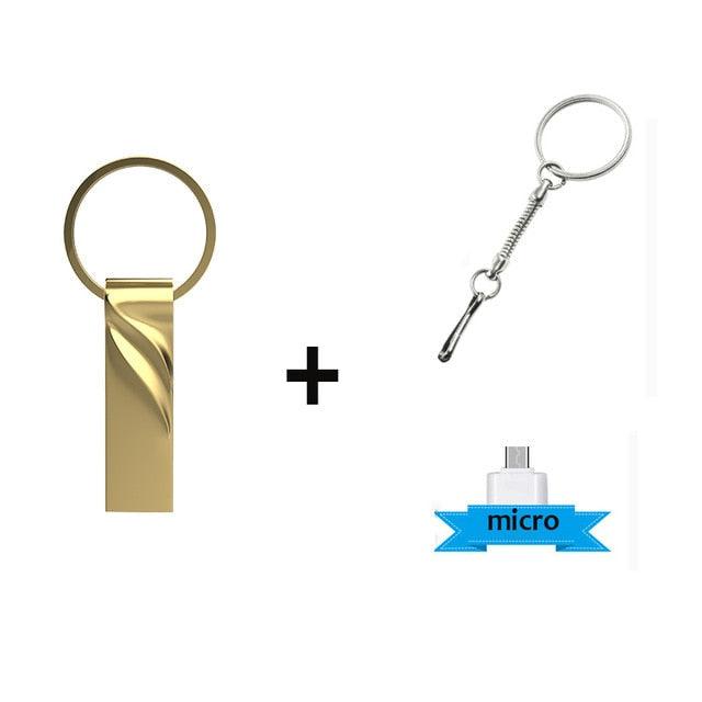 Fast Pen Drive 128GB Flash USB Flash Drive Metal Waterproof USB Drive Memory 8GB Metal Pen Drive 16GB 32GB Key USB Flash Drives 64GB Stick Pen
