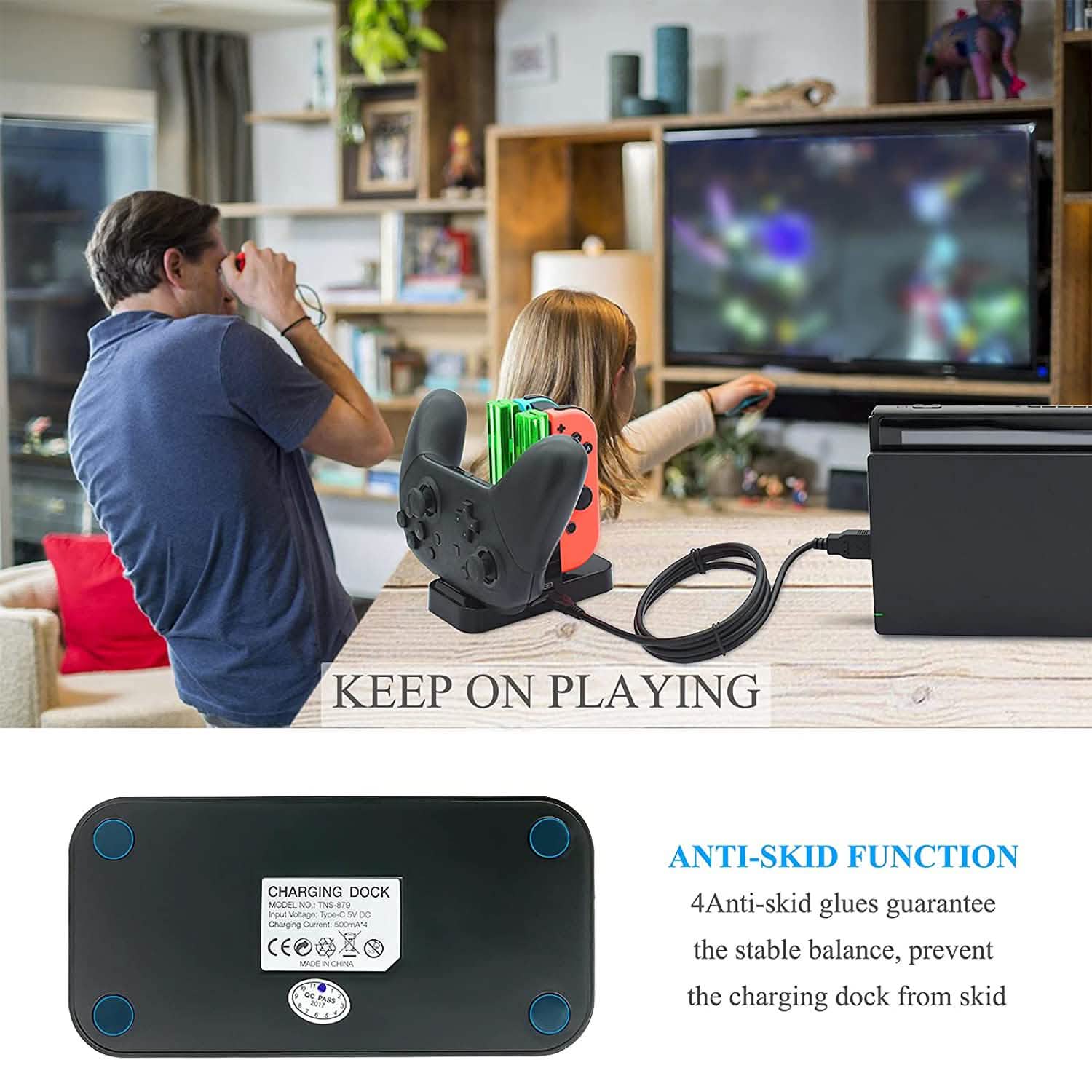 FastSnail Controller Charger Compatible with Nintendo Switch