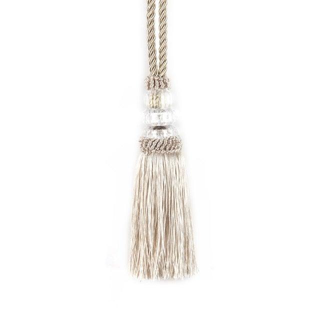 Faux Crystal Beaded Tassels Fringe Curtain Tieback Rope Window Decoration Door Hanging Ball Tassel Accessories Wonderful Curtain Holdbacks Curtains Tiebacks Home Decorative Braided Buckle Fastener Accessories Window Drapery Ball Tassels Tiebacks 50CM