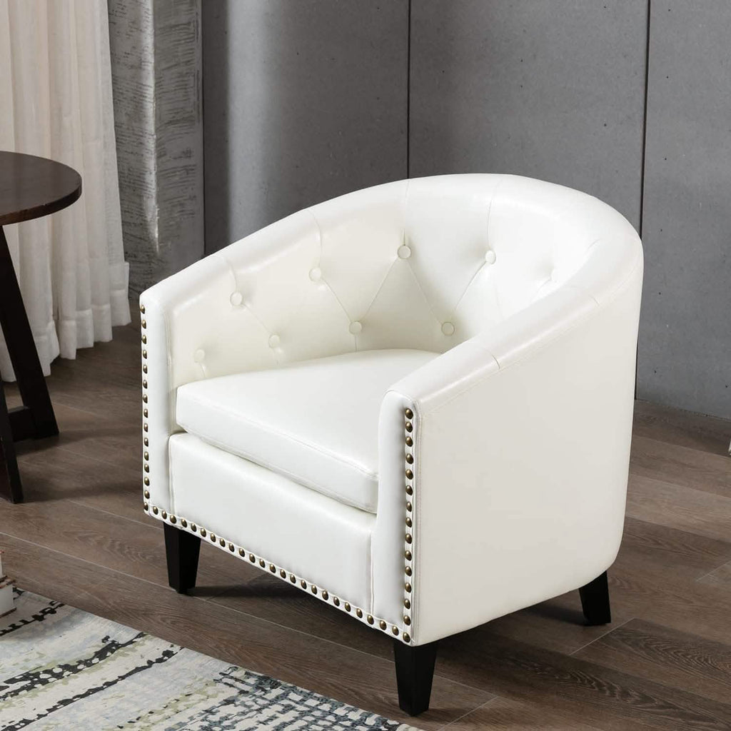 Faux Leather Club Chair Bucket Chair Upholstered Tub Chair