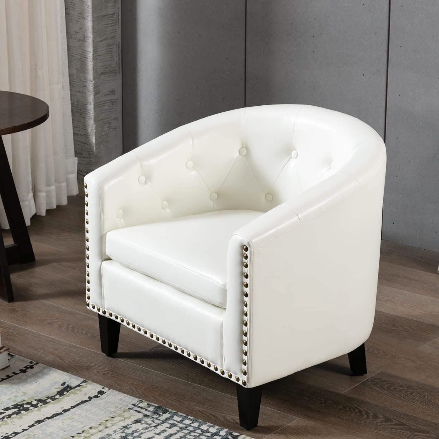 Faux Leather Club Chair Bucket Chair Upholstered Tub Chair