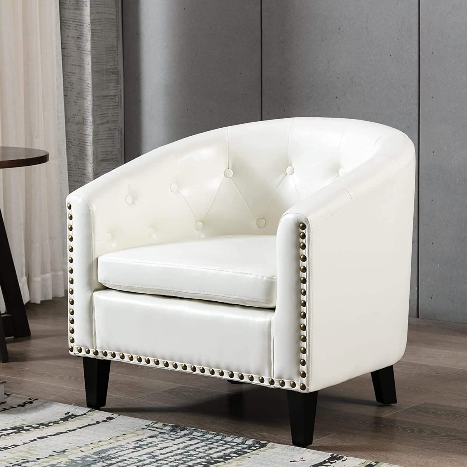 Faux Leather Club Chair Bucket Chair Upholstered Tub Chair