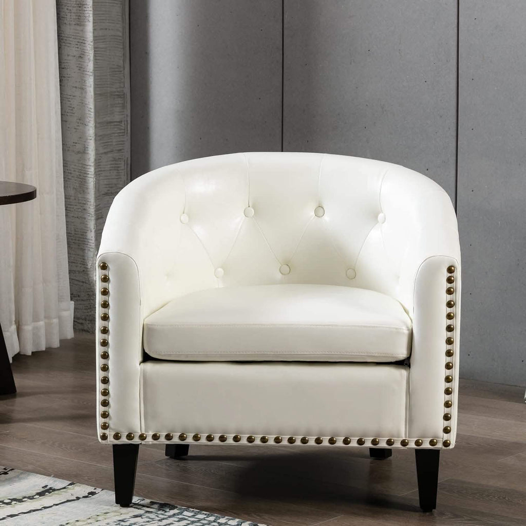 Faux Leather Club Chair Bucket Chair Upholstered Tub Chair