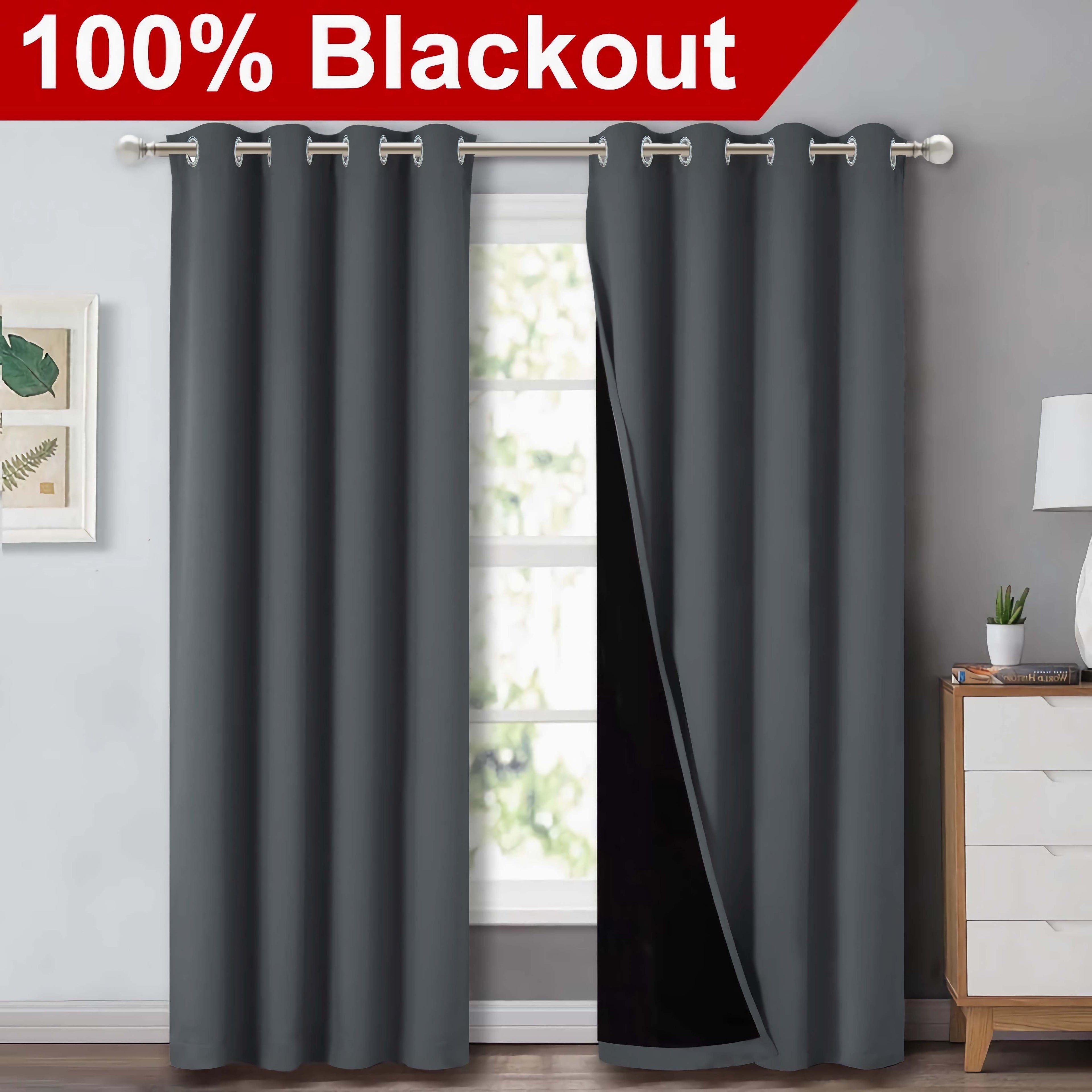 1pc Classic Blackout Curtains with Grommet Thermal Insulated Living Room Bedroom Kitchen Bathroom