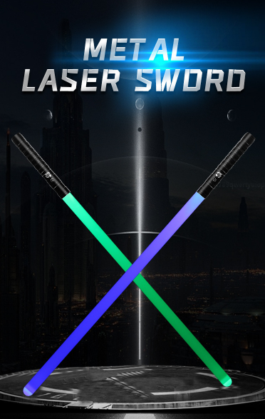 Children's Luminous Toys Star Wars Light Sword Metal Handle Exciting Light Sword 14 Colors Two-in-one Spot Straight