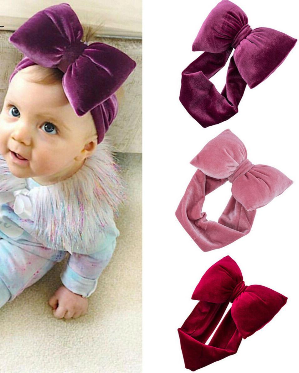 Luxury Retro Modern Kids Girls Baby Toddler Bow Headband Accessories Headwear Big Bowknot For Girls