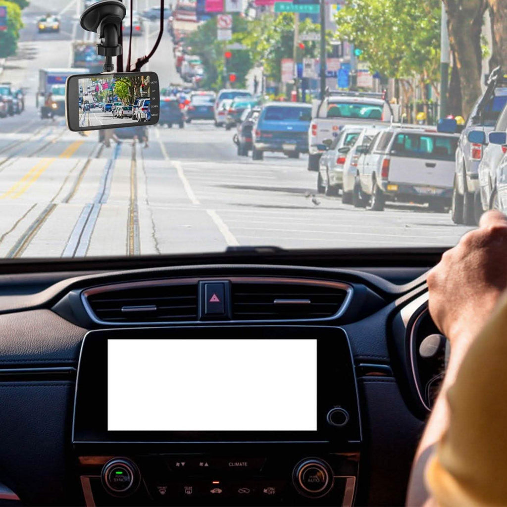 FHD 1080P Dash Cam 4" Screen Dual Cameras