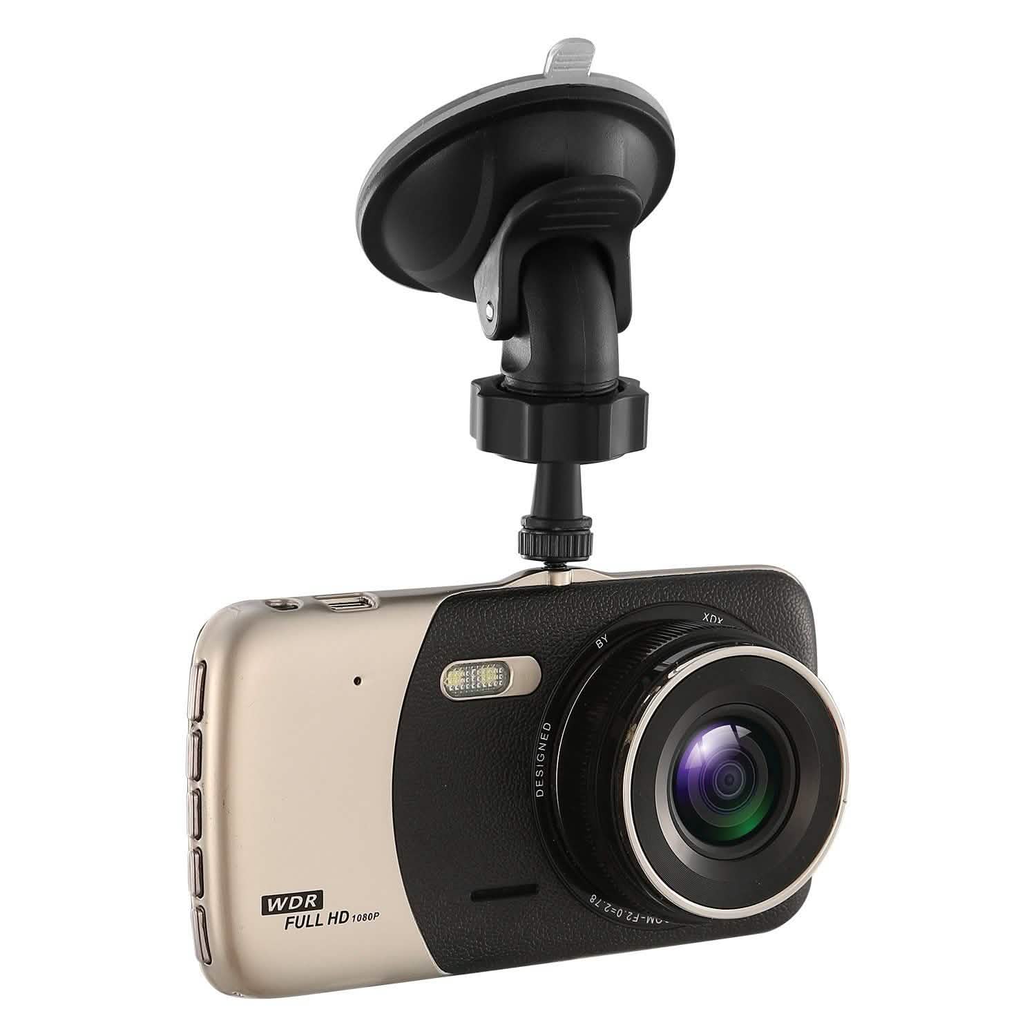 FHD 1080P Dash Cam 4" Screen Dual Cameras