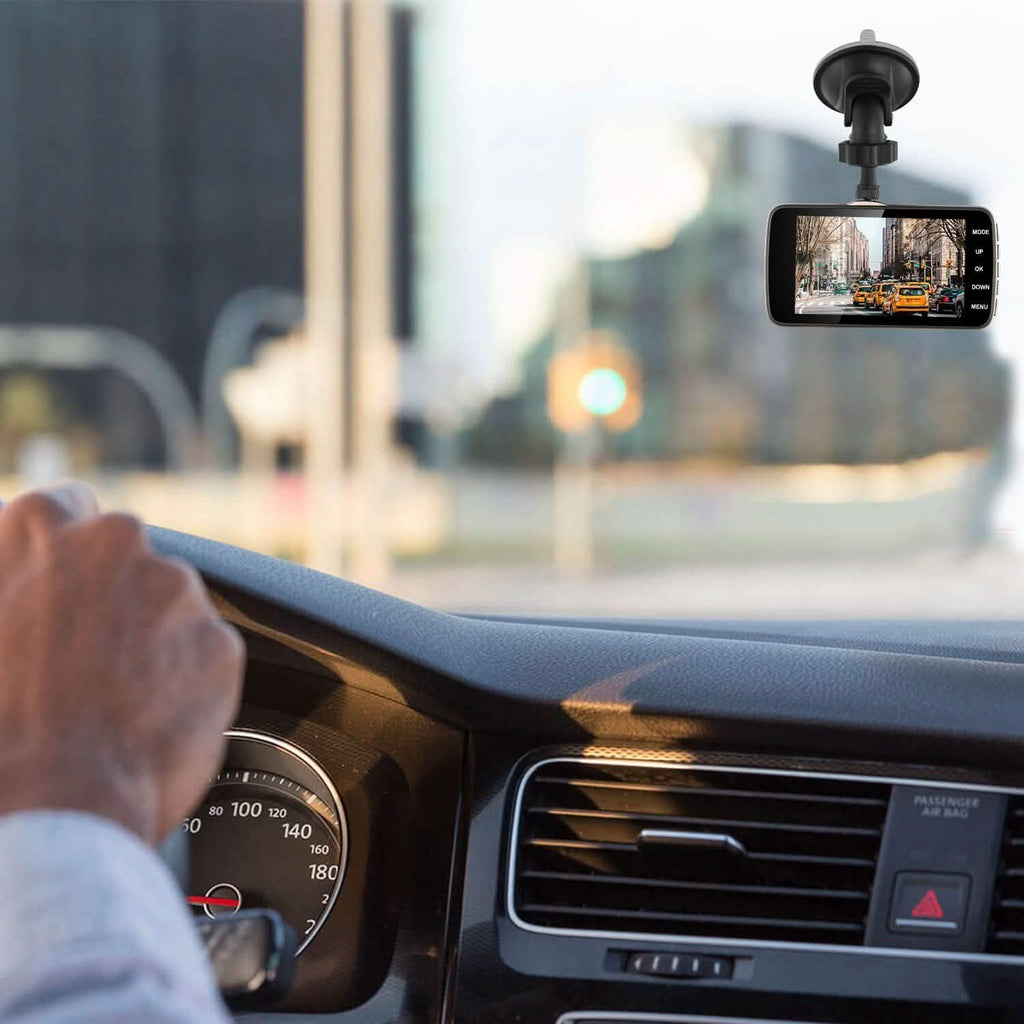 FHD 1080P Dash Cam 4" Screen Dual Cameras