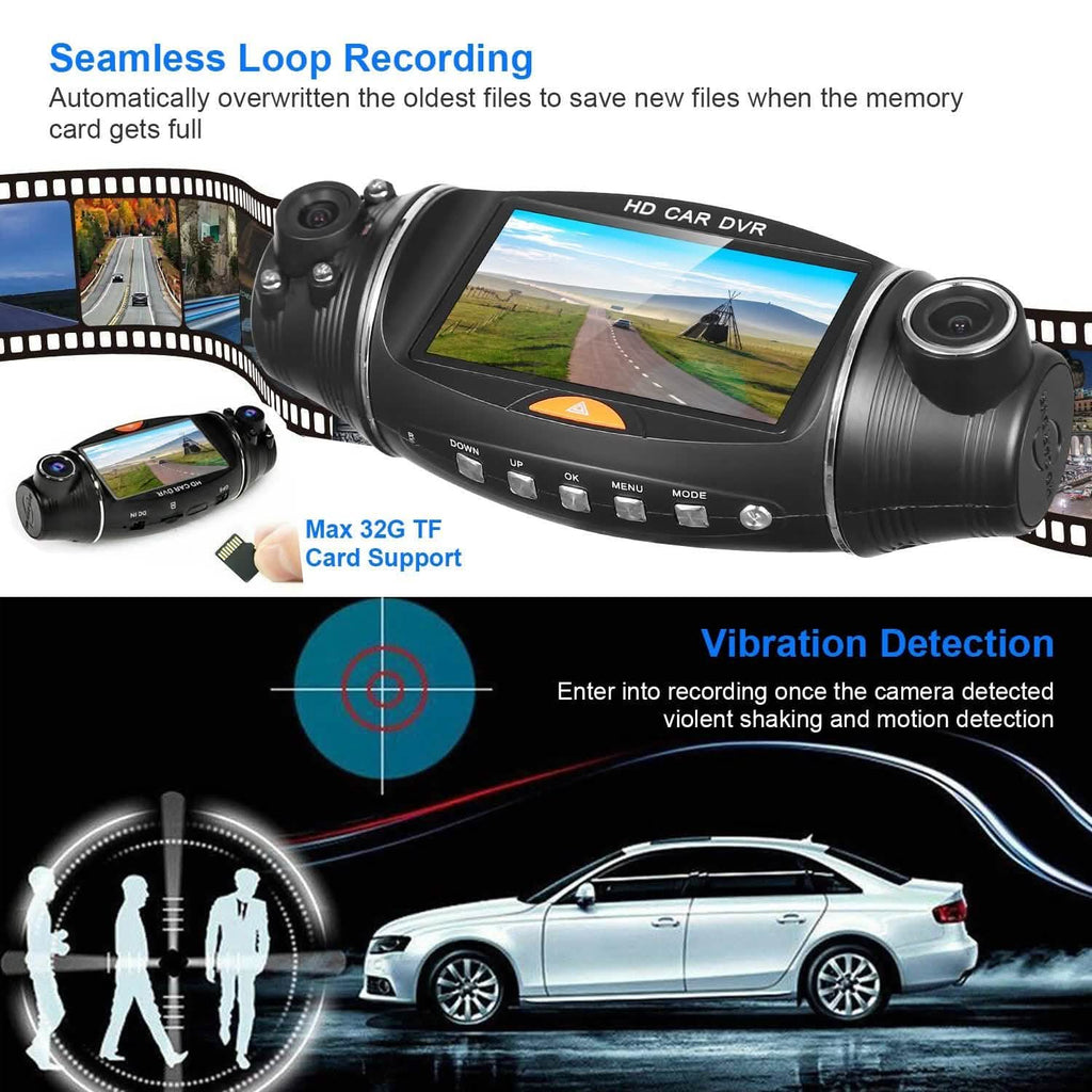 FHD 1080P Dual Lens Car DVR Dash Cam