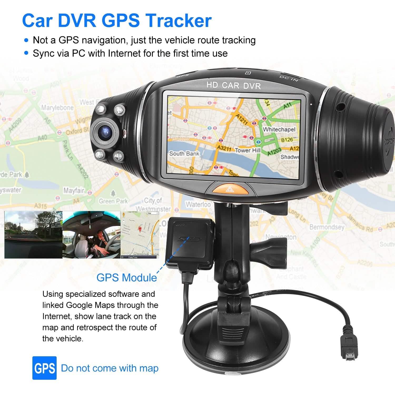 FHD 1080P Dual Lens Car DVR Dash Cam