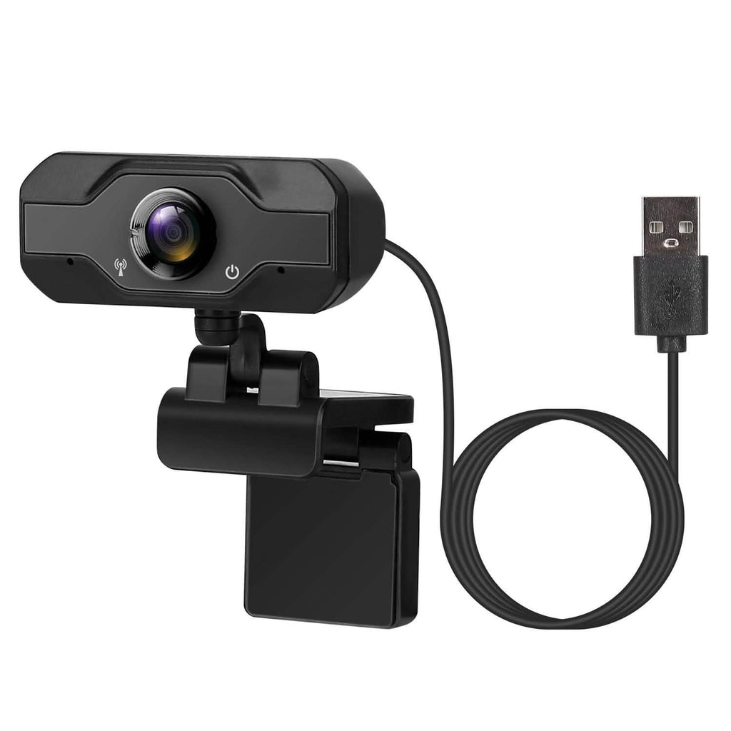 FHD 1080P USB Webcam with 360° Rotatable Clip