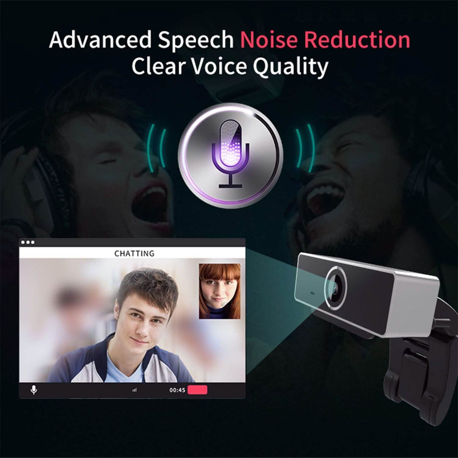 FHD 1080P Webcam USB Auto Focus with Microphone