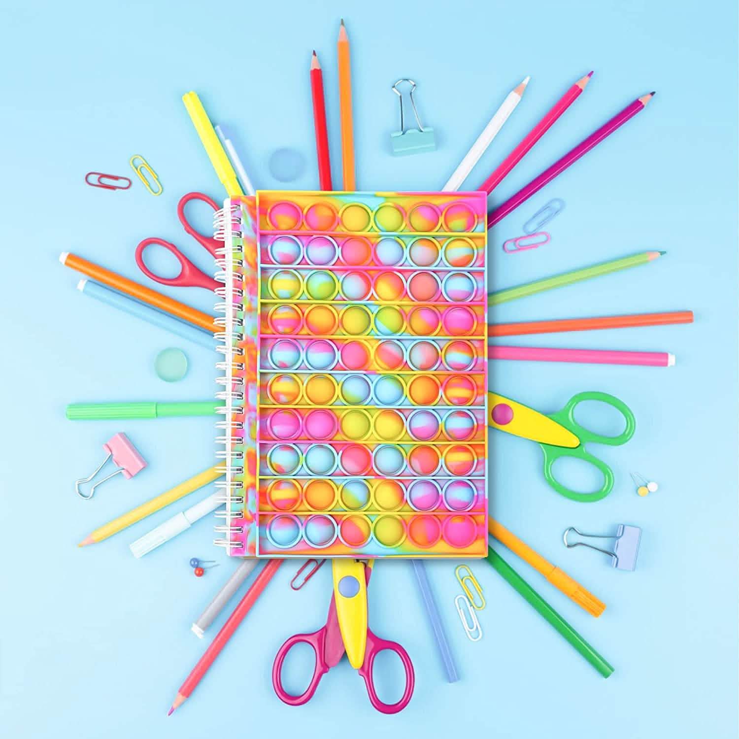 Fidget Spiral Notebook Push Pop Bubble Fidget Sensory Toy