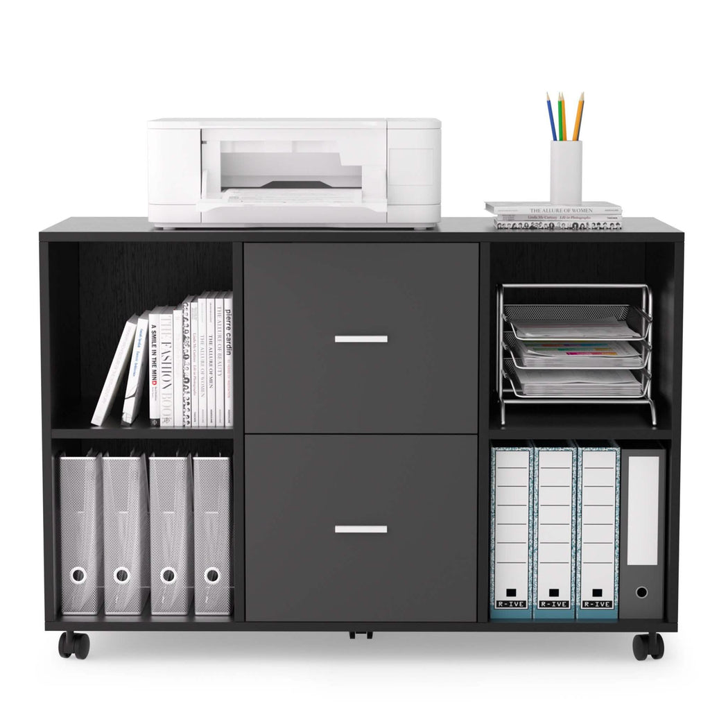 File Cabinet 2 Drawers Wooden Lateral Filling Cabinet