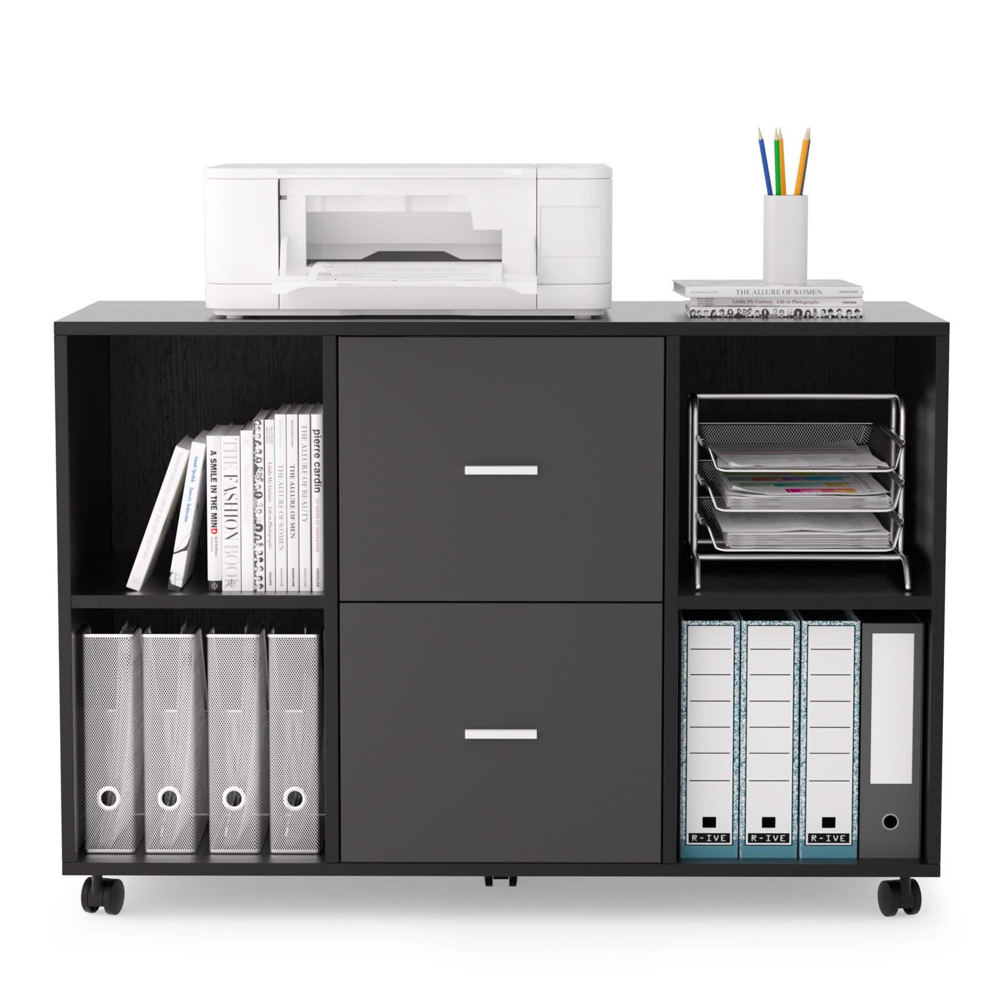 File Cabinet 2 Drawers Wooden Lateral Filling Cabinet