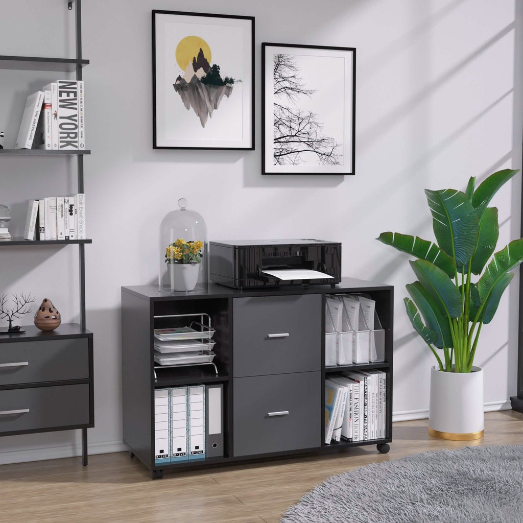 File Cabinet 2 Drawers Wooden Lateral Filling Cabinet