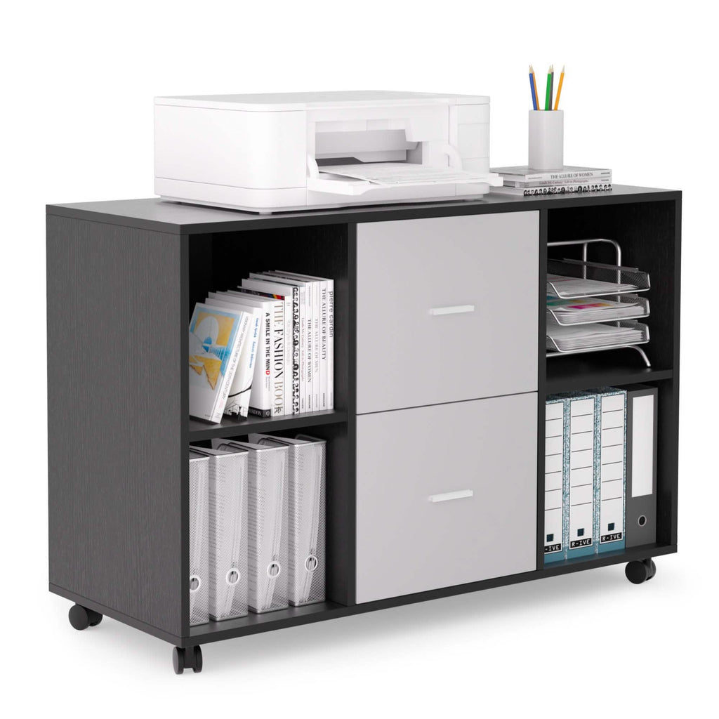 File Cabinet 2 Drawers Wooden Lateral Filling Cabinet