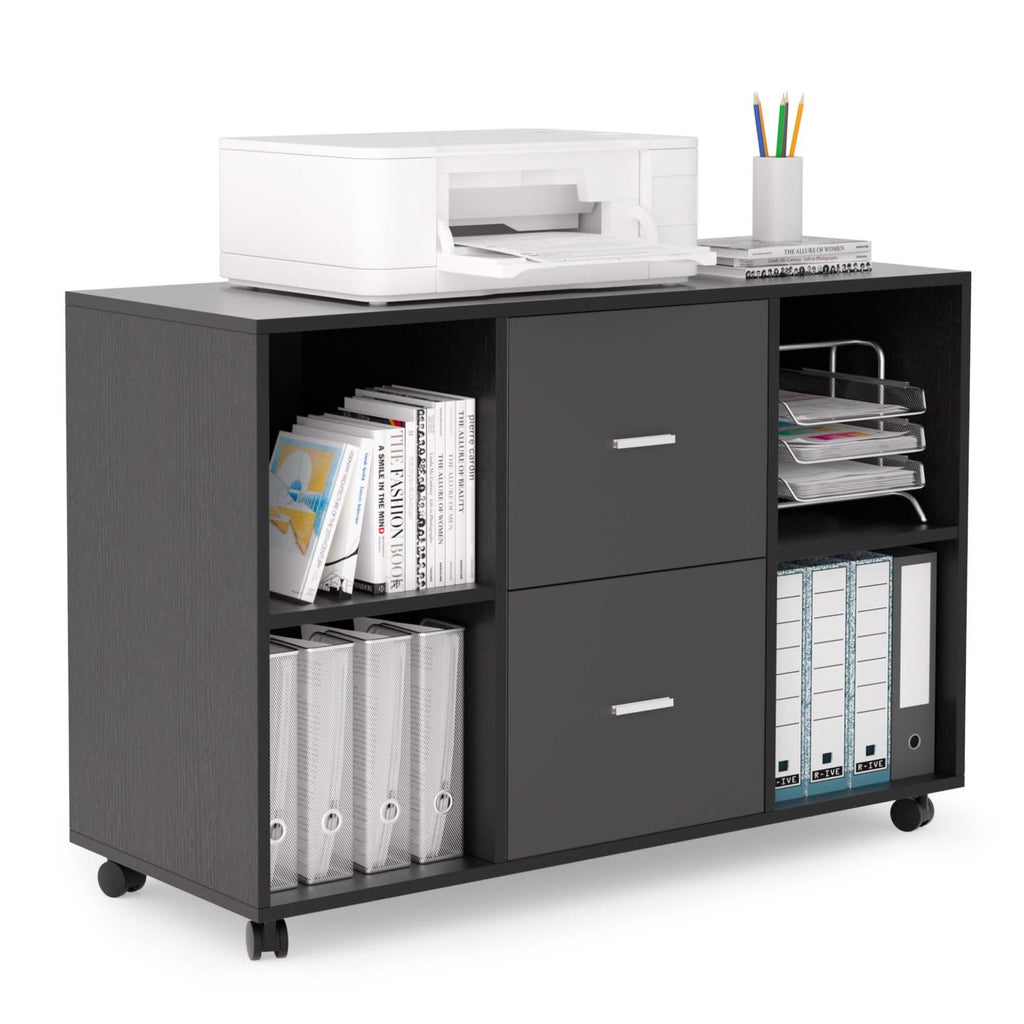 File Cabinet 2 Drawers Wooden Lateral Filling Cabinet