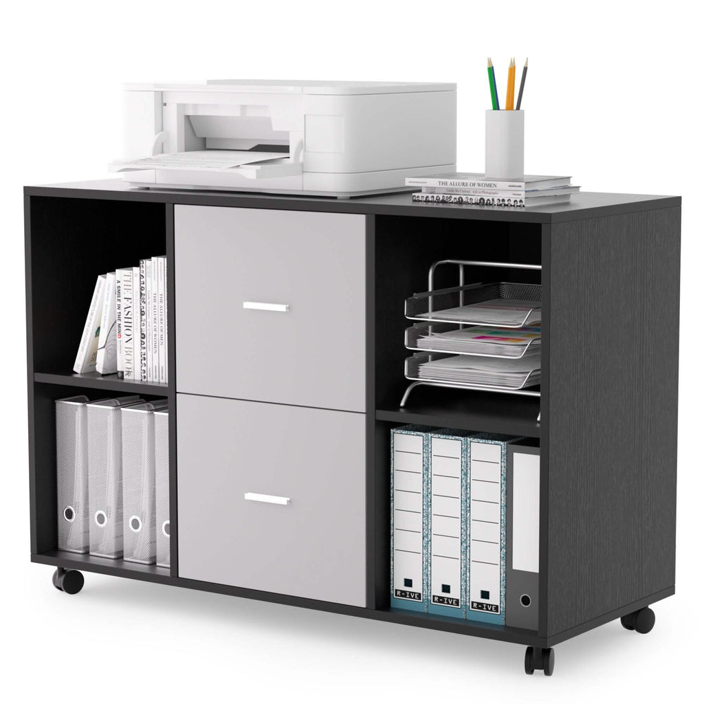 File Cabinet 2 Drawers Wooden Lateral Filling Cabinet