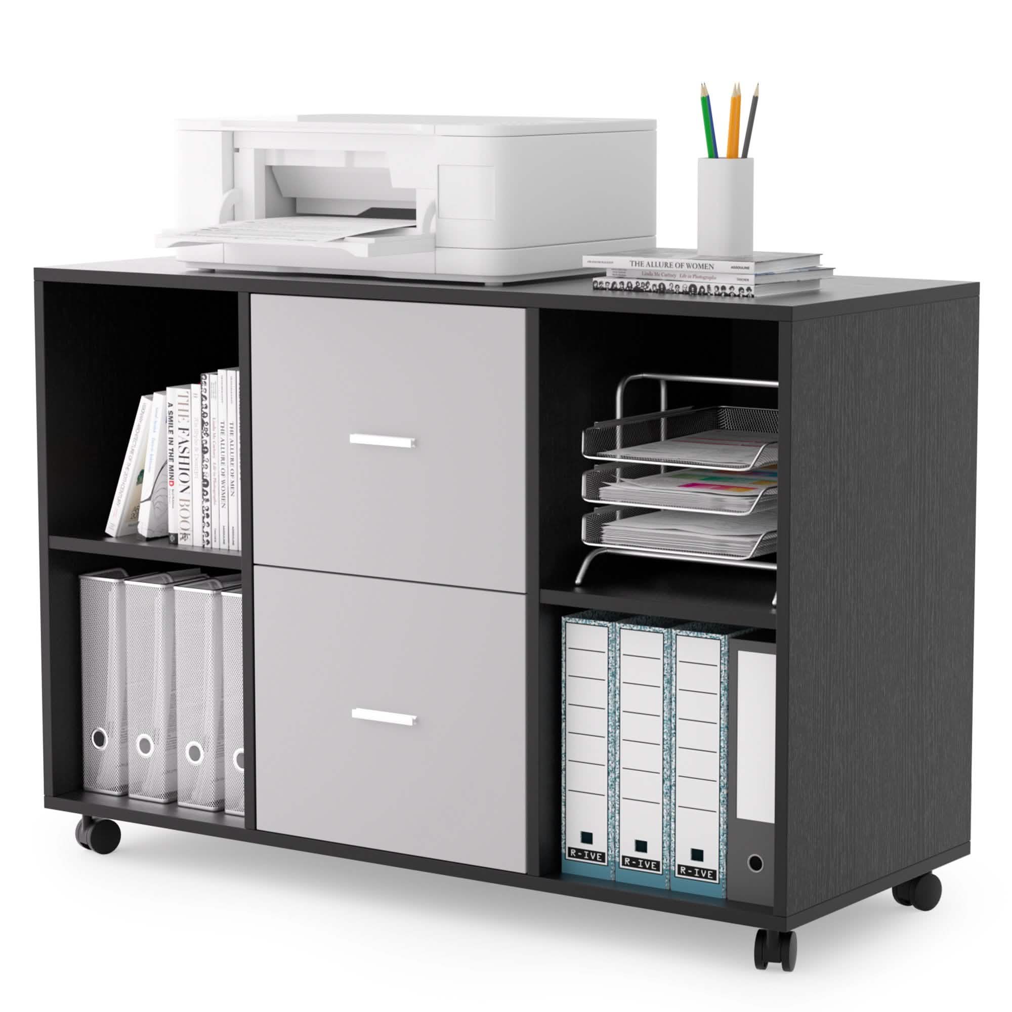 File Cabinet 2 Drawers Wooden Lateral Filling Cabinet