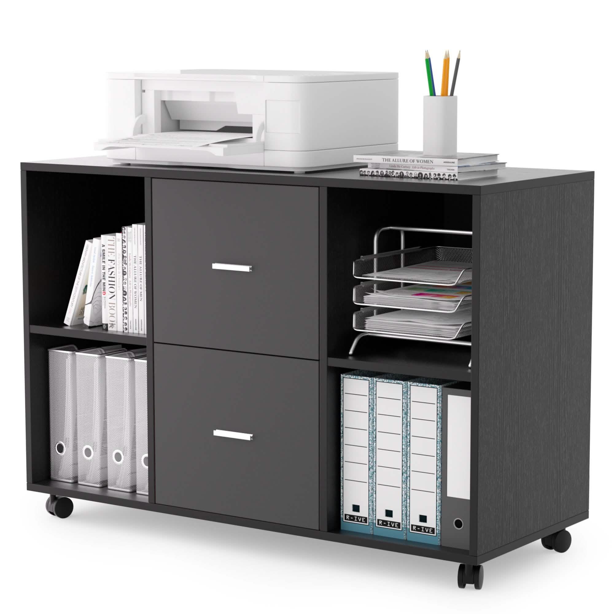 File Cabinet 2 Drawers Wooden Lateral Filling Cabinet