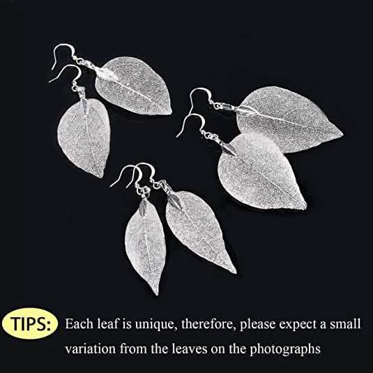 Filigree Long Leaf Dangle Earrings