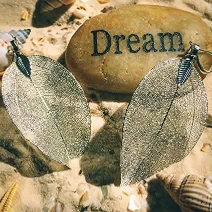 Filigree Long Leaf Dangle Earrings