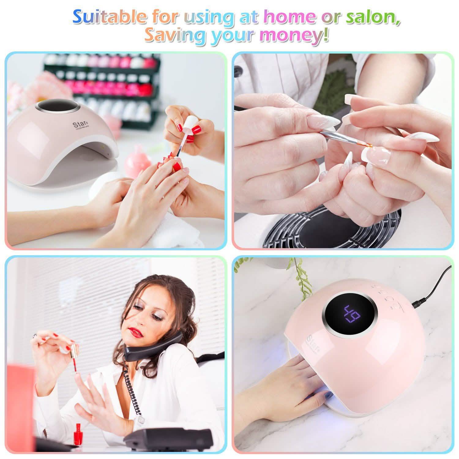 FINATE 72W UV LED Gel Nail Lamp