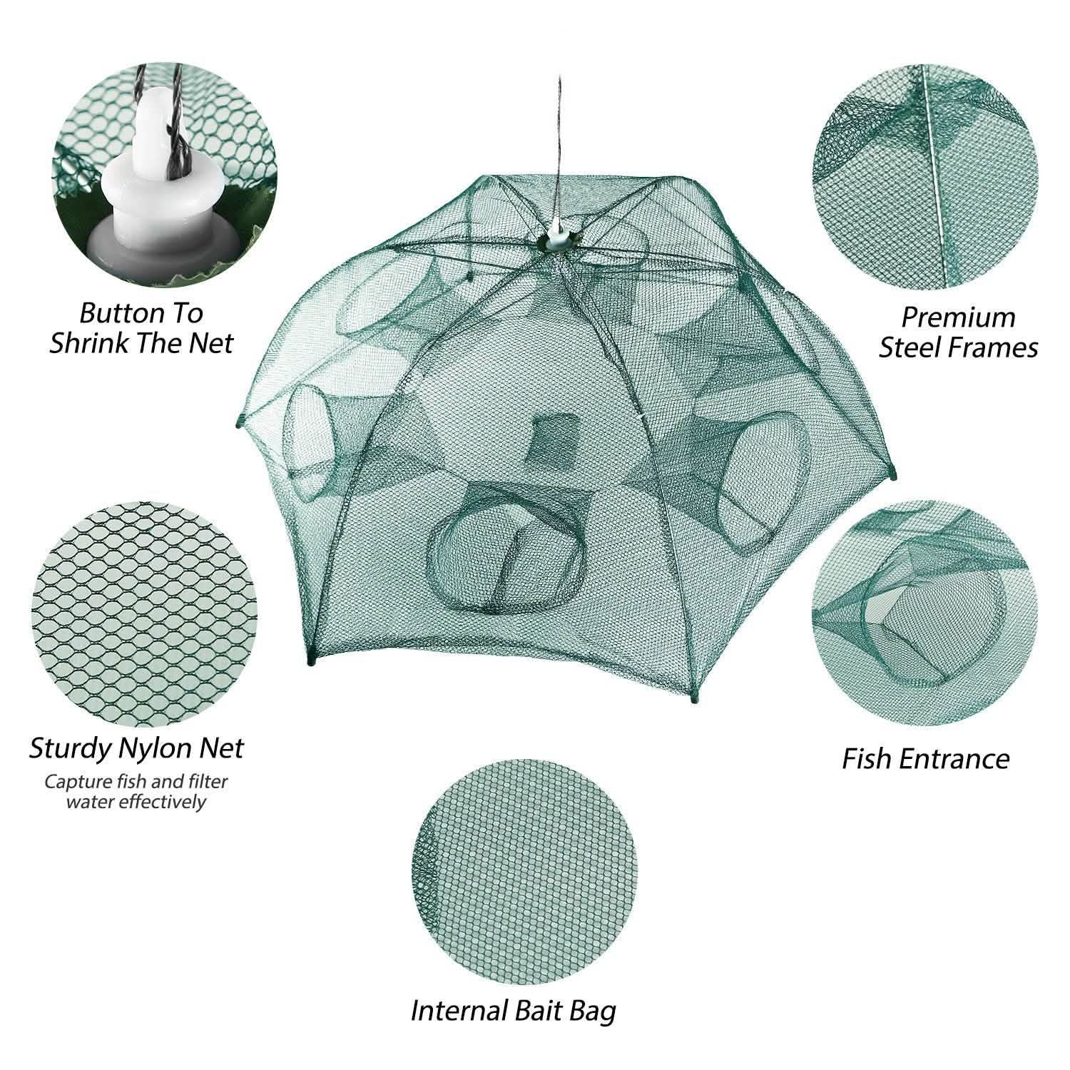 Fishing Trap Net Portable - Fishing Bait Trap
