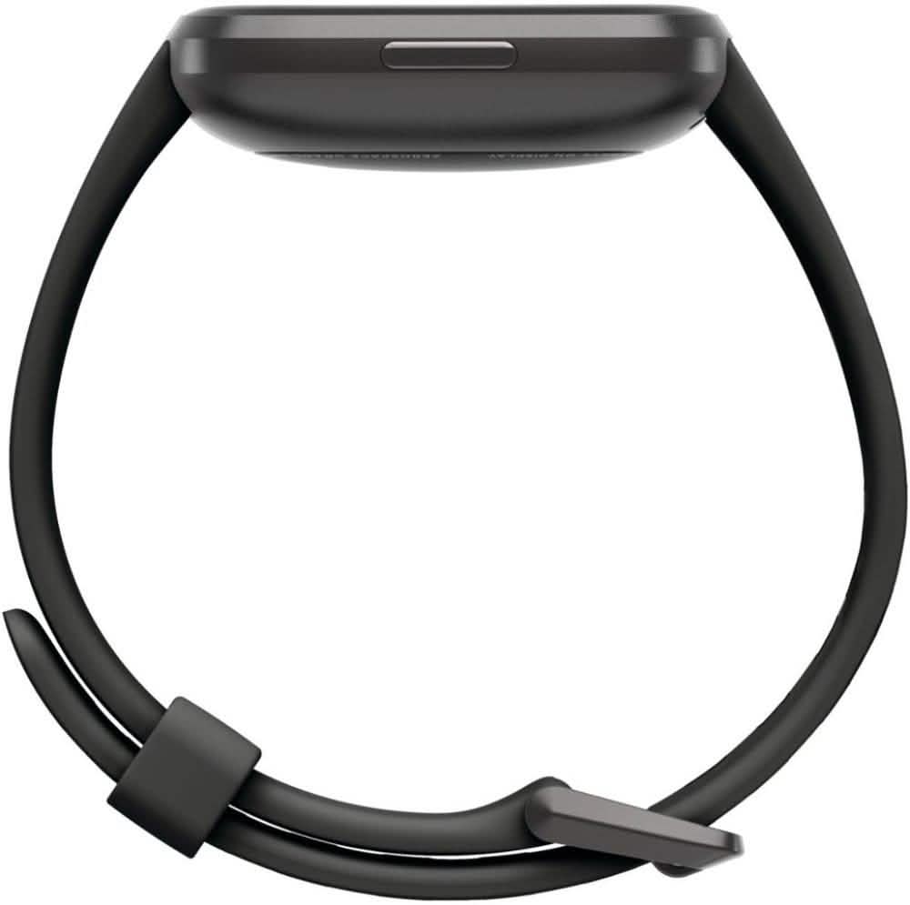 Fitbit - Versa 2 Smartwatch 40mm Aluminum - Black/Carbon with Silicone Band