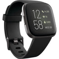 Fitbit - Versa 2 Smartwatch 40mm Aluminum - Black/Carbon with Silicone Band
