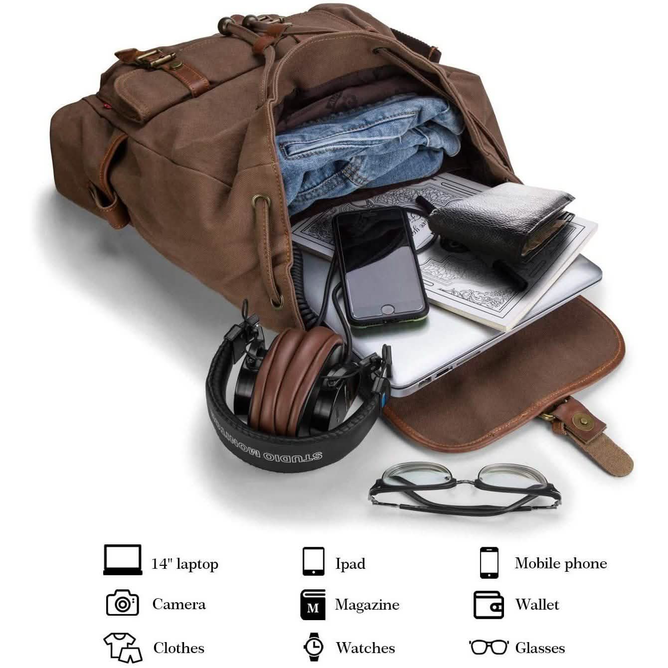 Fitnate 14-Inch Laptop Backpack Travel Rucksack