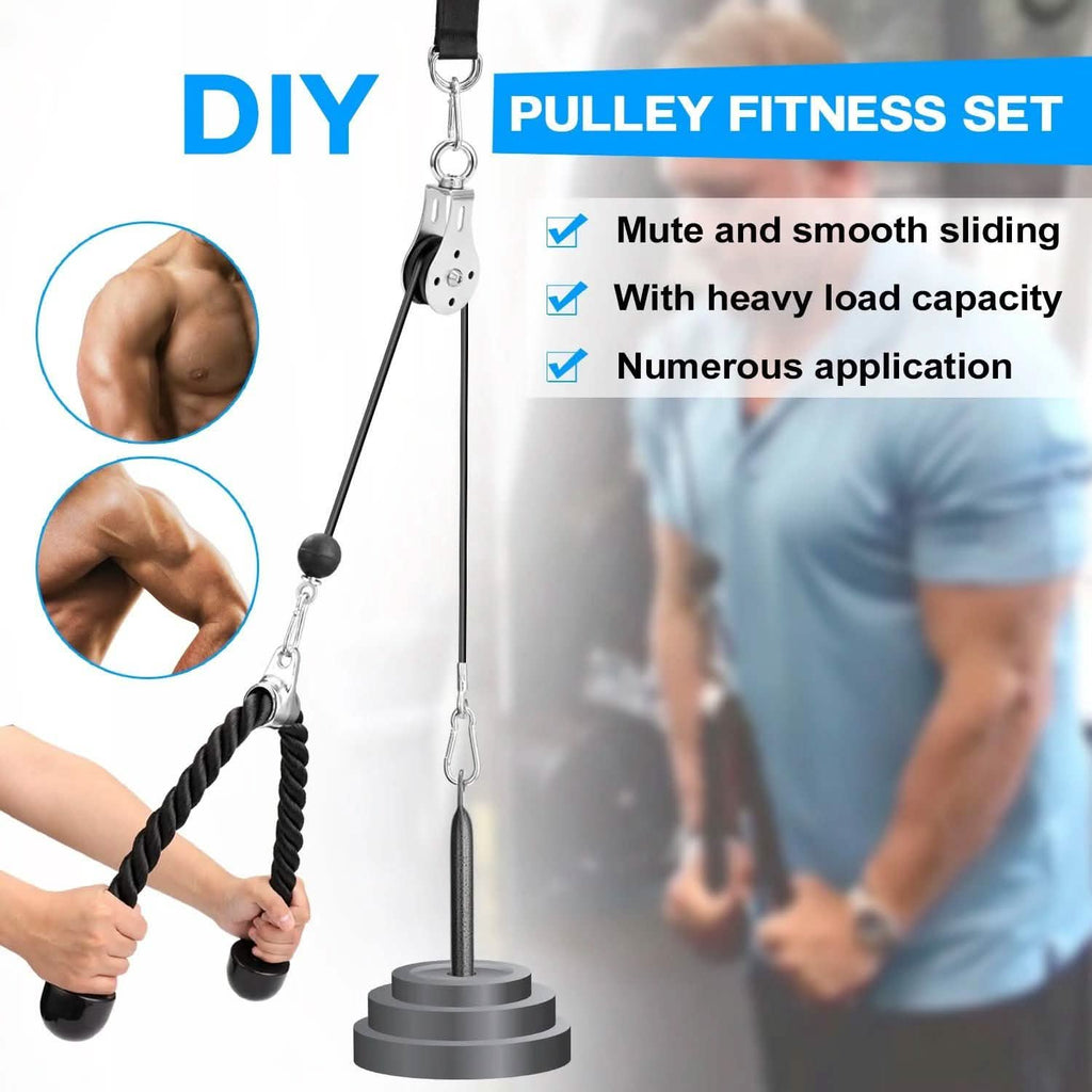 Fitness DIY Pulley Cable Machine Attachment System Training Equipment