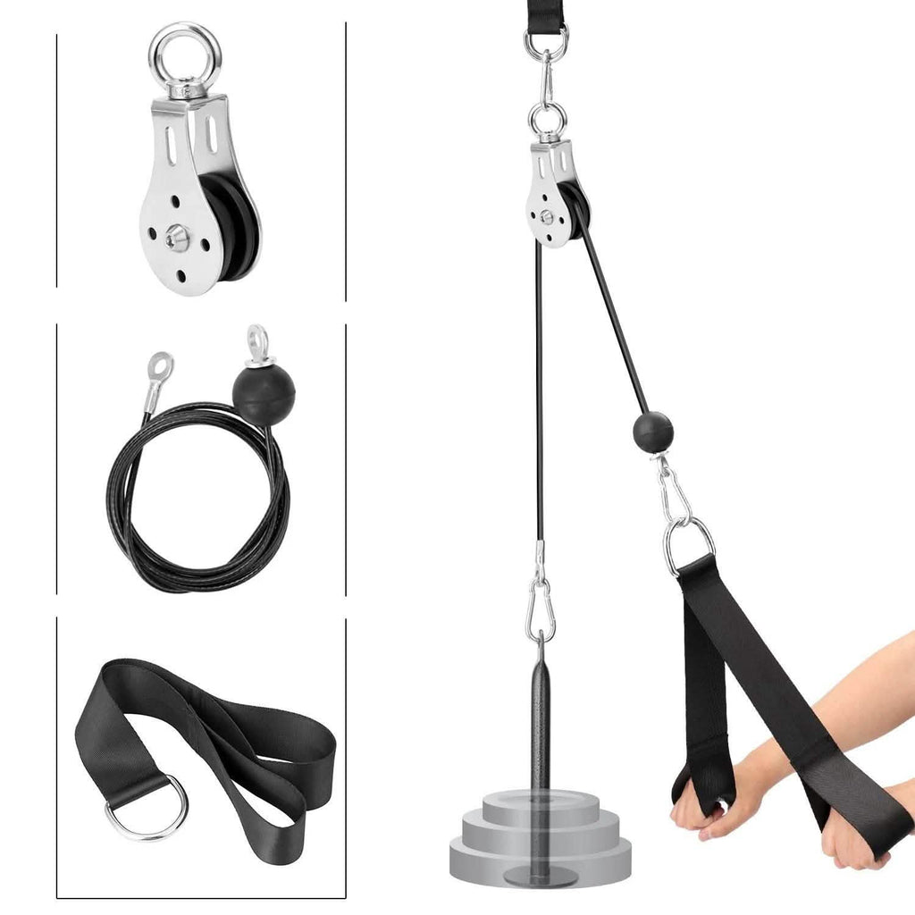 Fitness DIY Pulley Cable Machine Attachment System Training Equipment
