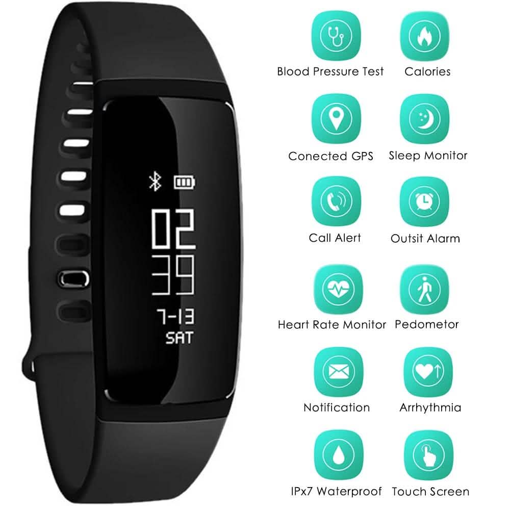 Fitness Tracker Touch Screen Smart Bracelet