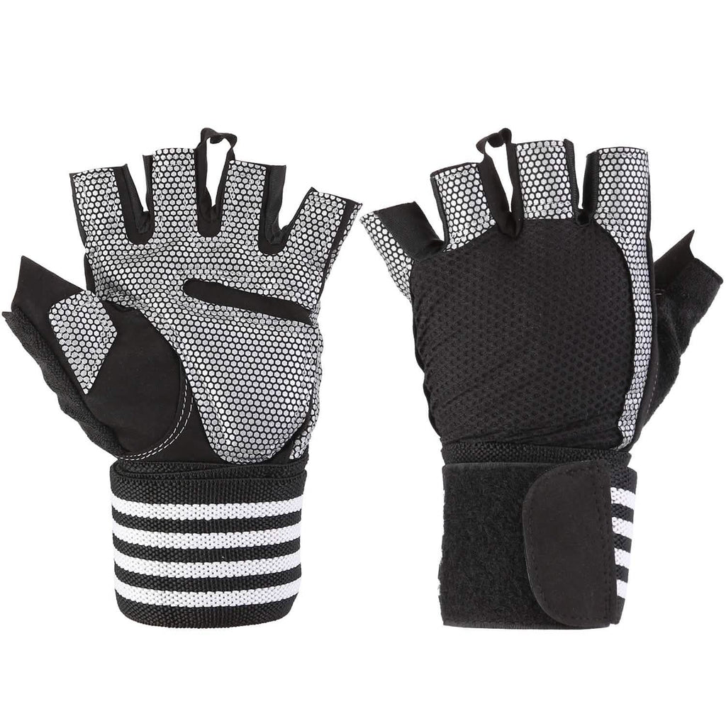 Fitness Workout Gloves with Wrist Wrap Strap