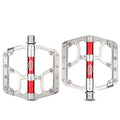 Flat Bike Pedals Road 3 Sealed Bearings Bicycle Pedals Mountain Bike Pedals Wide Platform Accessories Mountain Bike Pedals Aluminum Bicycle Flat Platform Pedals Lightweight Non-Slip Sealed Bearing For Road Mountain