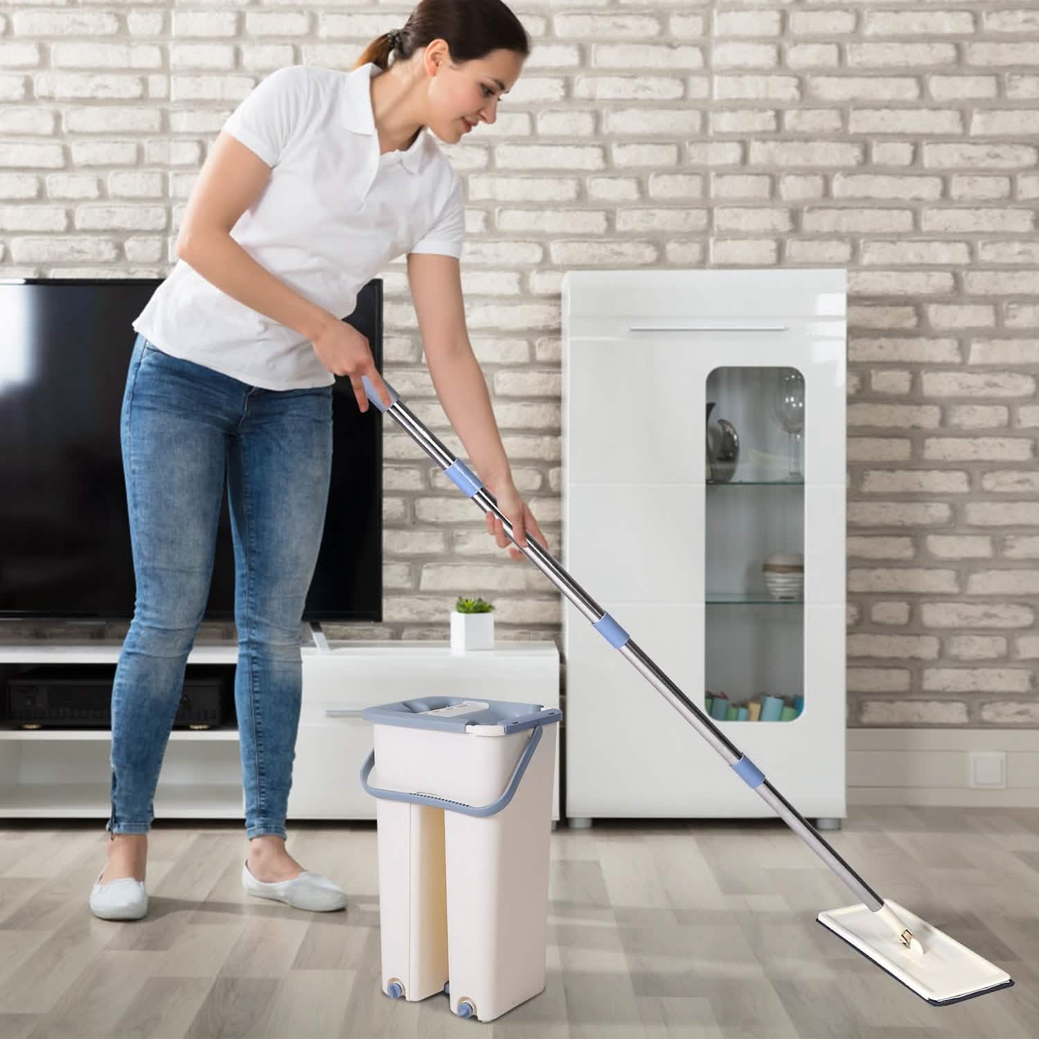 Flat Floor Mop Bucket Set