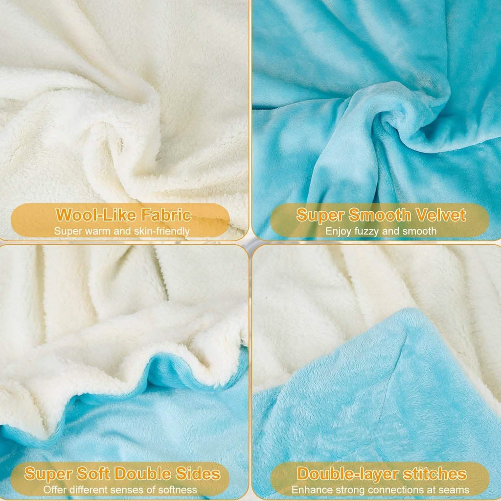Fleece Throw Blanket Flannel Bed Cover