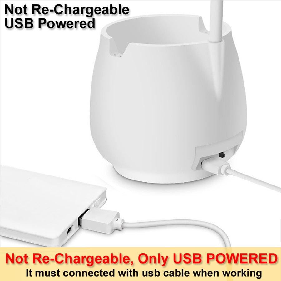 Flexible Led Table Lamps with Usb Touch Dimmable LED Stand Desk Light Reading Lamp Modern Flexible Study Lamp with Pen Holder Decorative Table Lamp Cute Study Lamps for Bedroom Décor