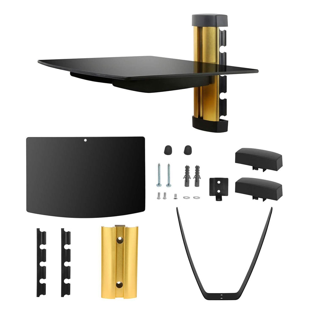 Floating Wall Mounted Strengthened Tempered Glass Shelf