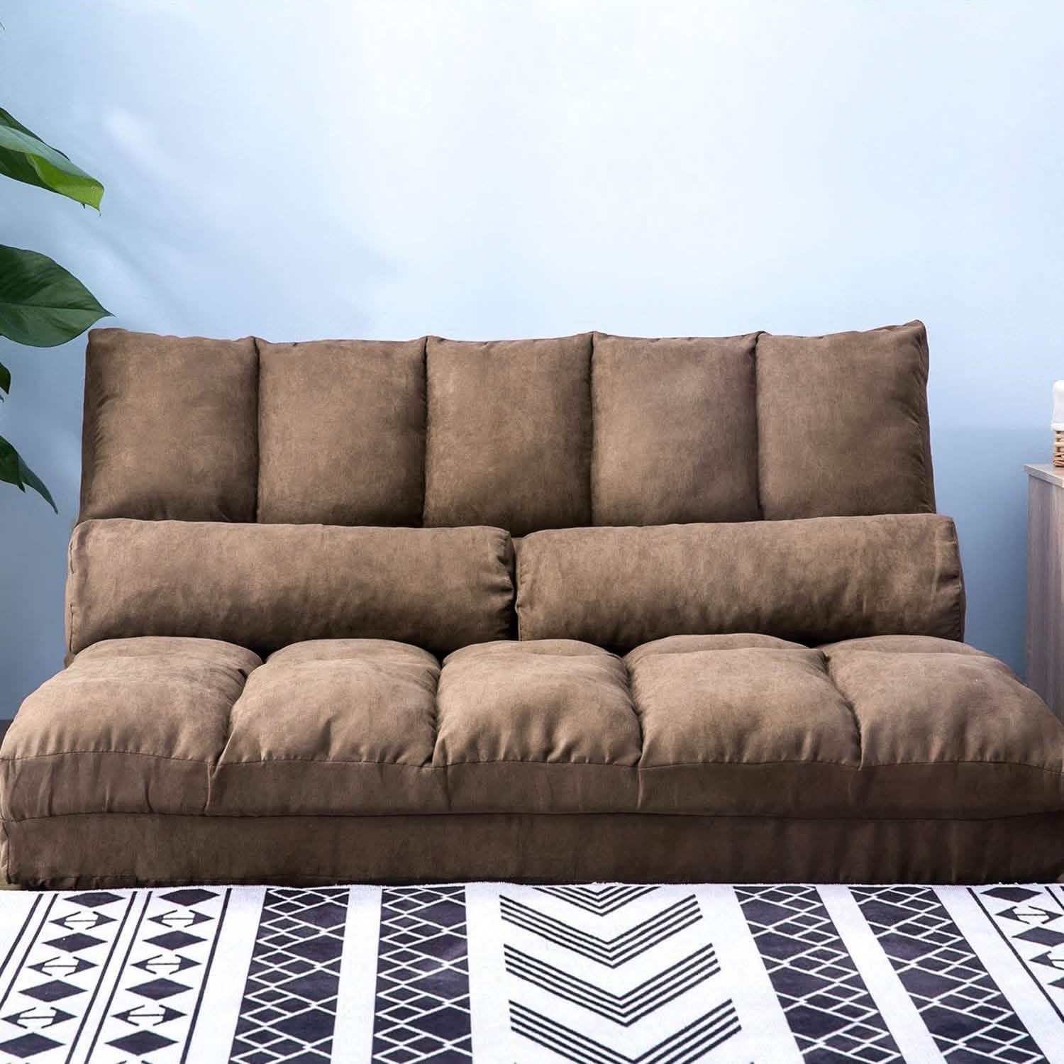 Floor Sofa Bed, Foldable Double Chaise Lounge Sofa Chair