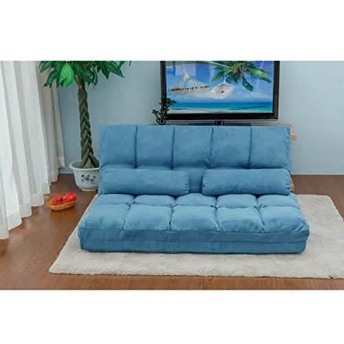 Floor Sofa Bed, Foldable Double Chaise Lounge Sofa Chair