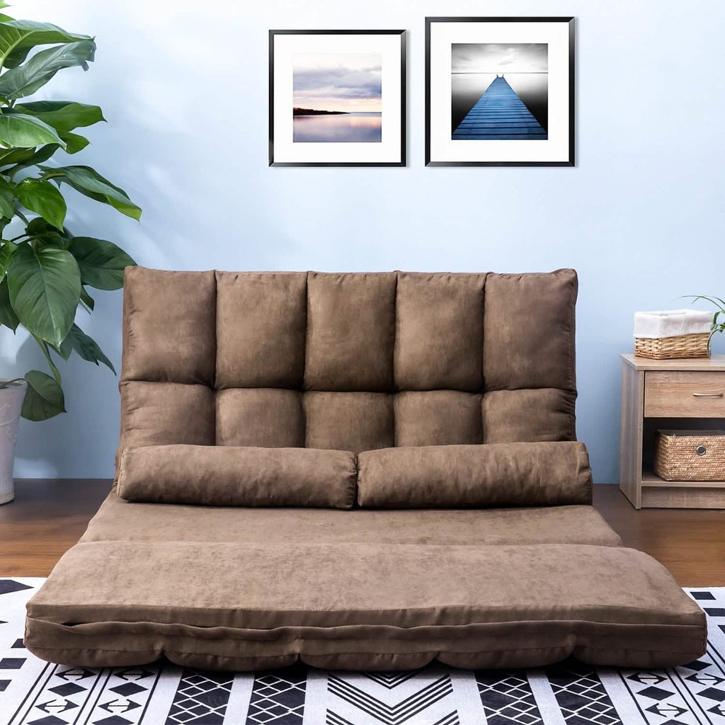 Floor Sofa Bed, Foldable Double Chaise Lounge Sofa Chair